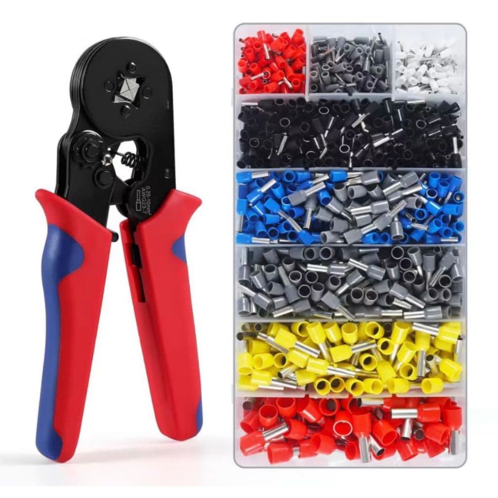 Kit 1200 Peças Terminal Tubular Ilhos Até 0.5mm-10mm, OUTRO  Kit 1200 Peças Terminal  com 1  alicate