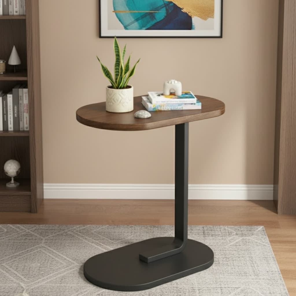 Mesinha Lateral Apoio De Canto Sofá Cama Leitura E Notebook Compacta e Leve