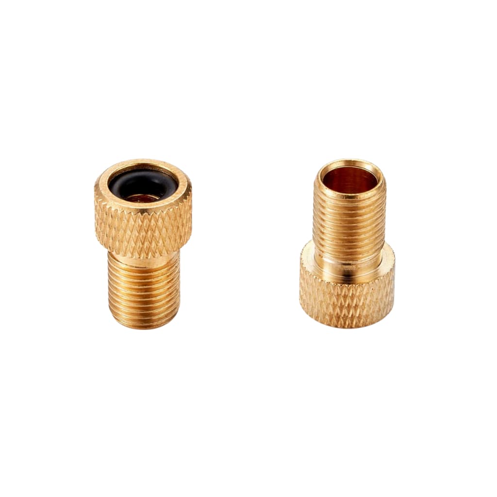 Par Adaptador Bico Presta P/ Schrader Grosso Bike Câmera