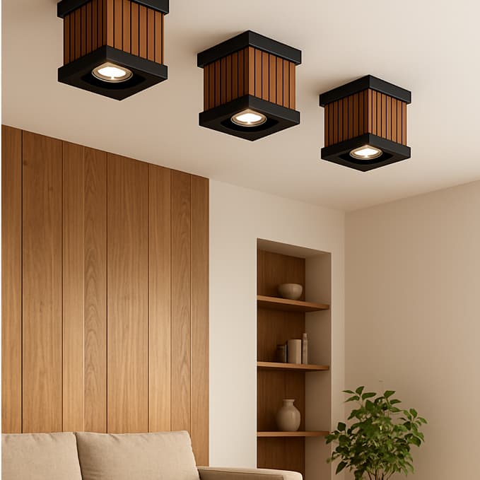 Spot ripado 3D, Spot de sobrepor LED, Spot Sobrepor Teto com Lampada led + Lâmpada led Inclusa, Decoração sala.