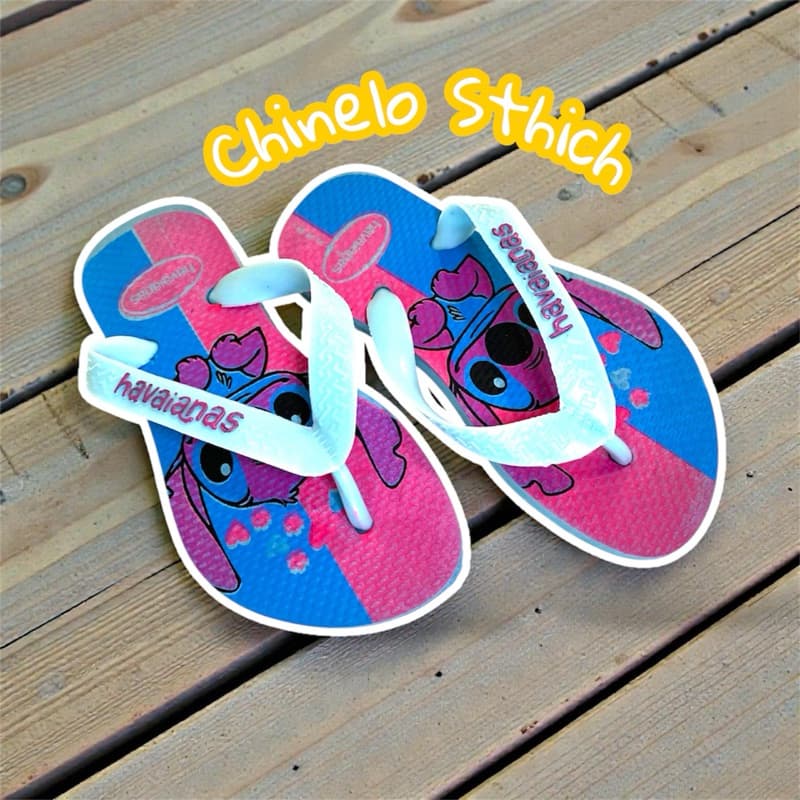 Chinelo Infantil Menina Personagem Sthich Lançamento Promoção