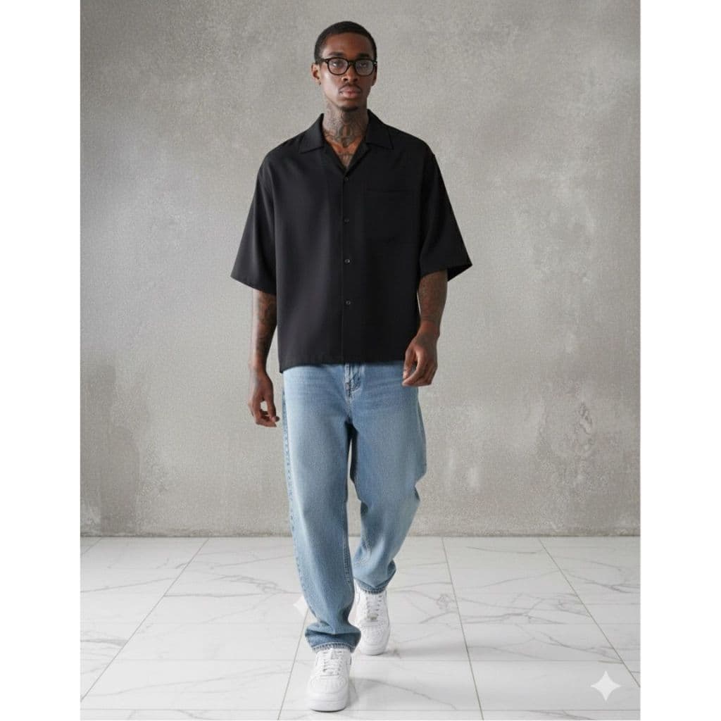 Camisa Social Oversized Boxy Fit Masculina