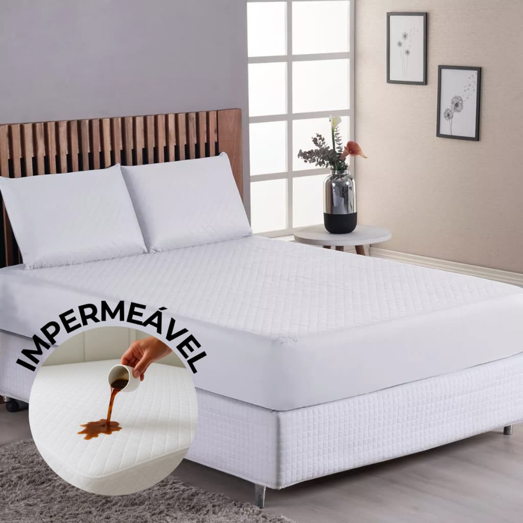 Capa de Colchão Impermeável Matelado Ultrassônico Todos Os Tamanhos