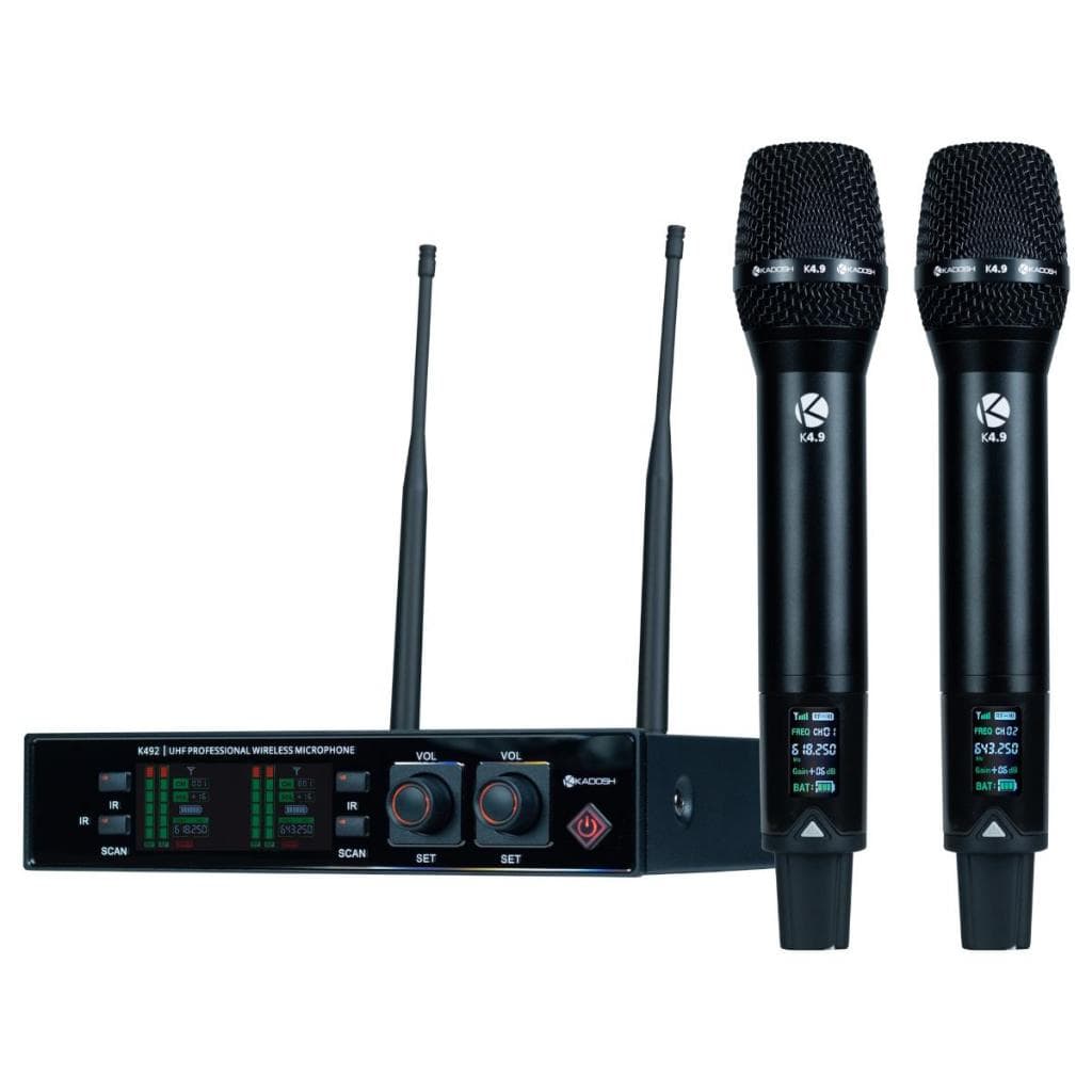 Microfone Kadosh K 492MR B6 Preto Duplo Sem Fio