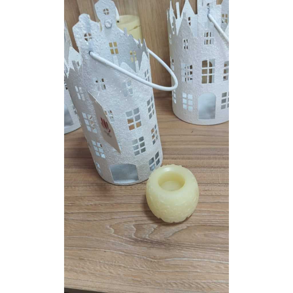 Porta-Velas em Metal – Castelo Branco | Com Vela a Bateria ou Sem