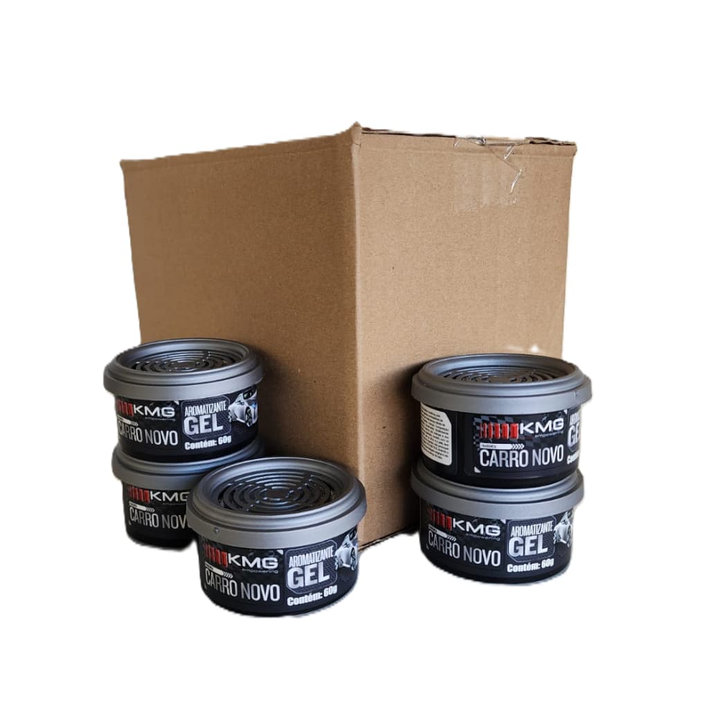 Aromatizante Gel Carro Novo Pote Automotivos - 24 Unidades