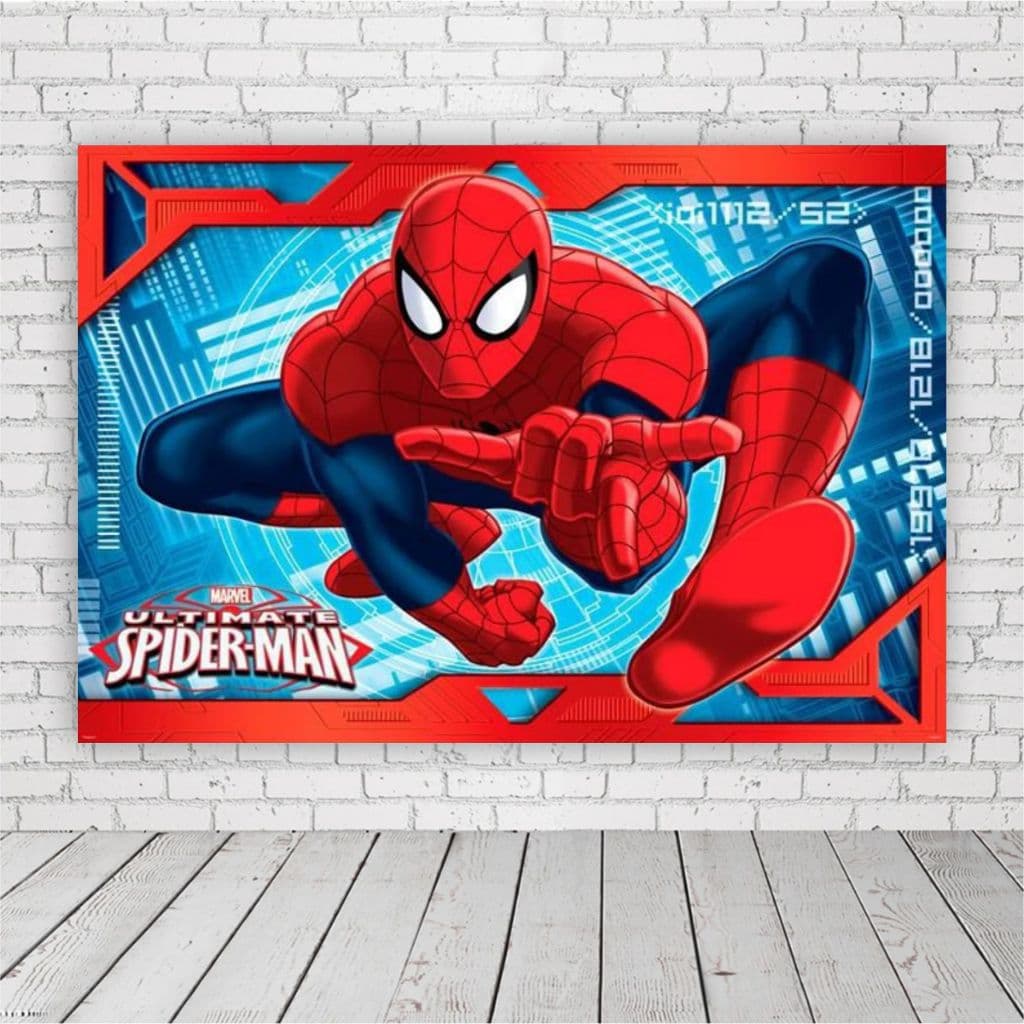Painel de Festa Retangular em Lona Fosca - ULTIMATE SPIDERMAN