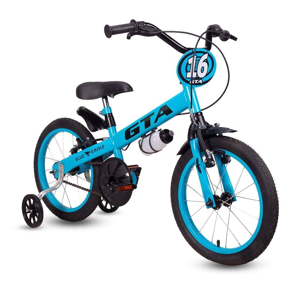 Bicicleta Bike infantil Criança Passeio aro 16 Rodinha Freio V-brake GTA blue AZUL/VERMELHO/VERDE