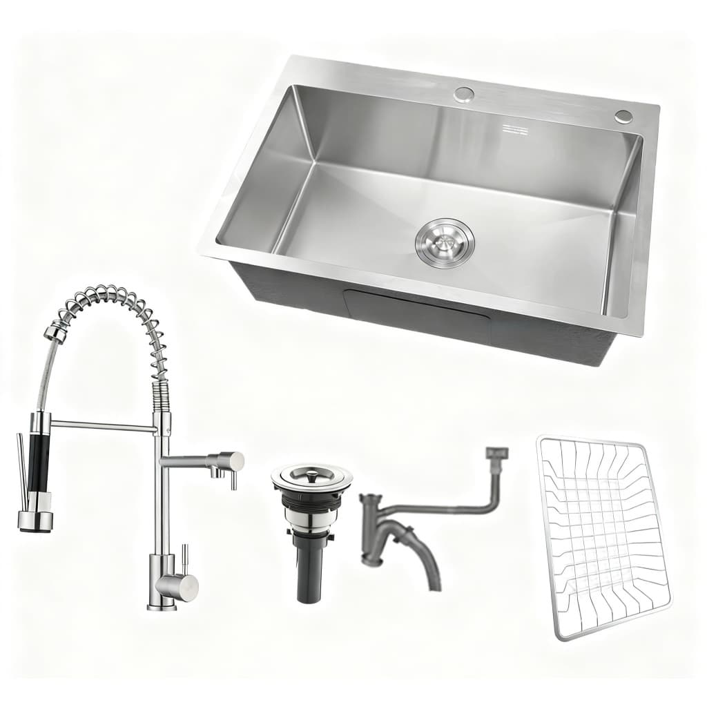 Torneira para pia de cozinha KGOLD 60×45 preta/prateada KGOLD