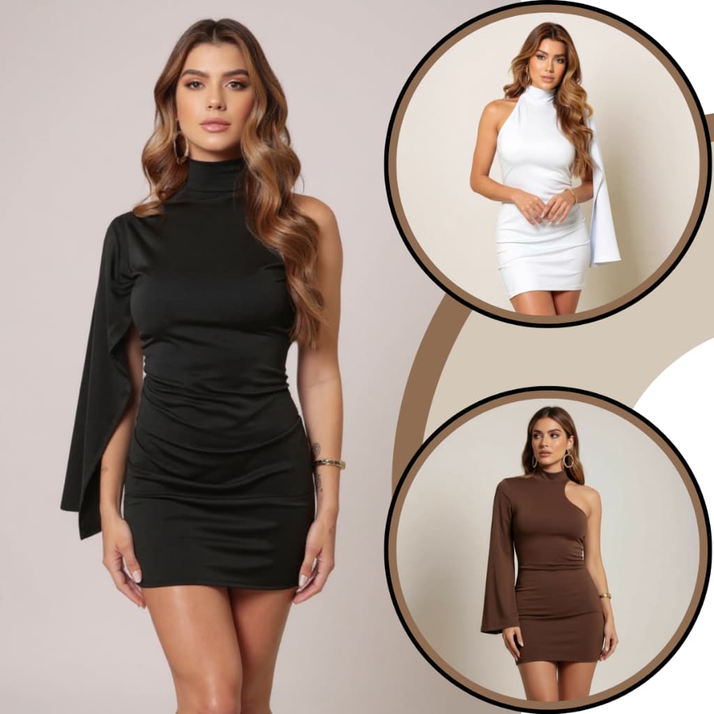 Vestido Feminino Nula Manga Moda Gringa Paty Show suplex premium vestido de festa