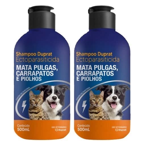 Kit Shampoo Para Cachorro E Gatos Anti Pulgas Carrapatos e Sarna Pet Clean Caes 500ml