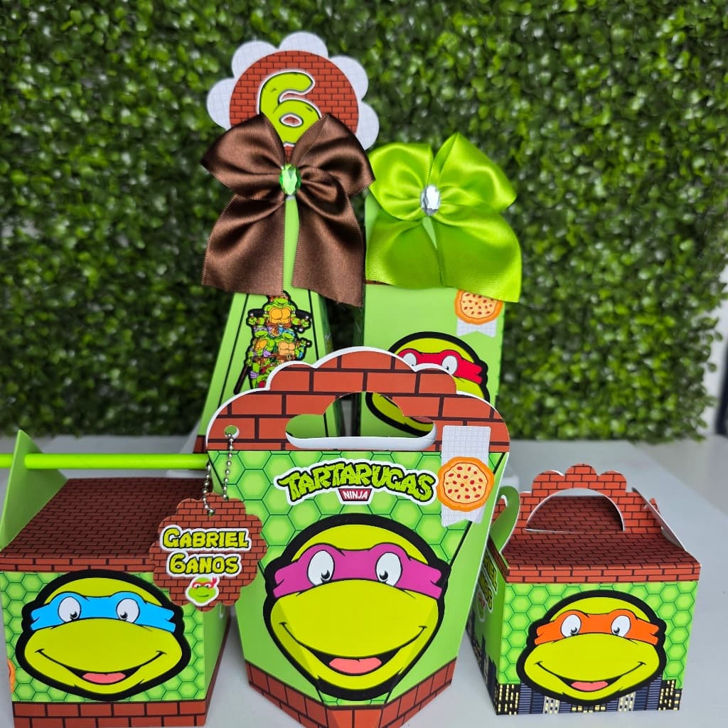 Kit Festa TARTARUGAS NINJA - Personalizados - Festa infantil - Aniversário - Lembrancinha SEMI MONTADAS