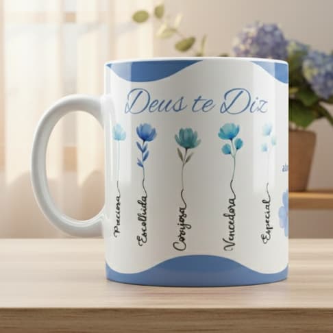 Caneca  Frases Motivacional Xícara de Porcelana Xícara de Café Mesa Posta Presente para Amiga Natal