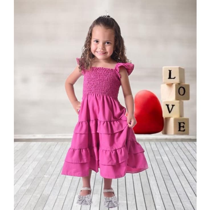 Vestido Casual Juvenil Para Congresso Evangélico Infantil Igreja Ensaio Fotográfico Vestido Criança