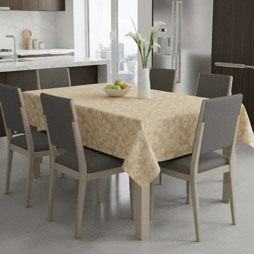 Toalha de Mesa 6 Lugares 2,00m x 1,40m Cozinha Jacquard Retangular Jantar Decoração Luxo Premium