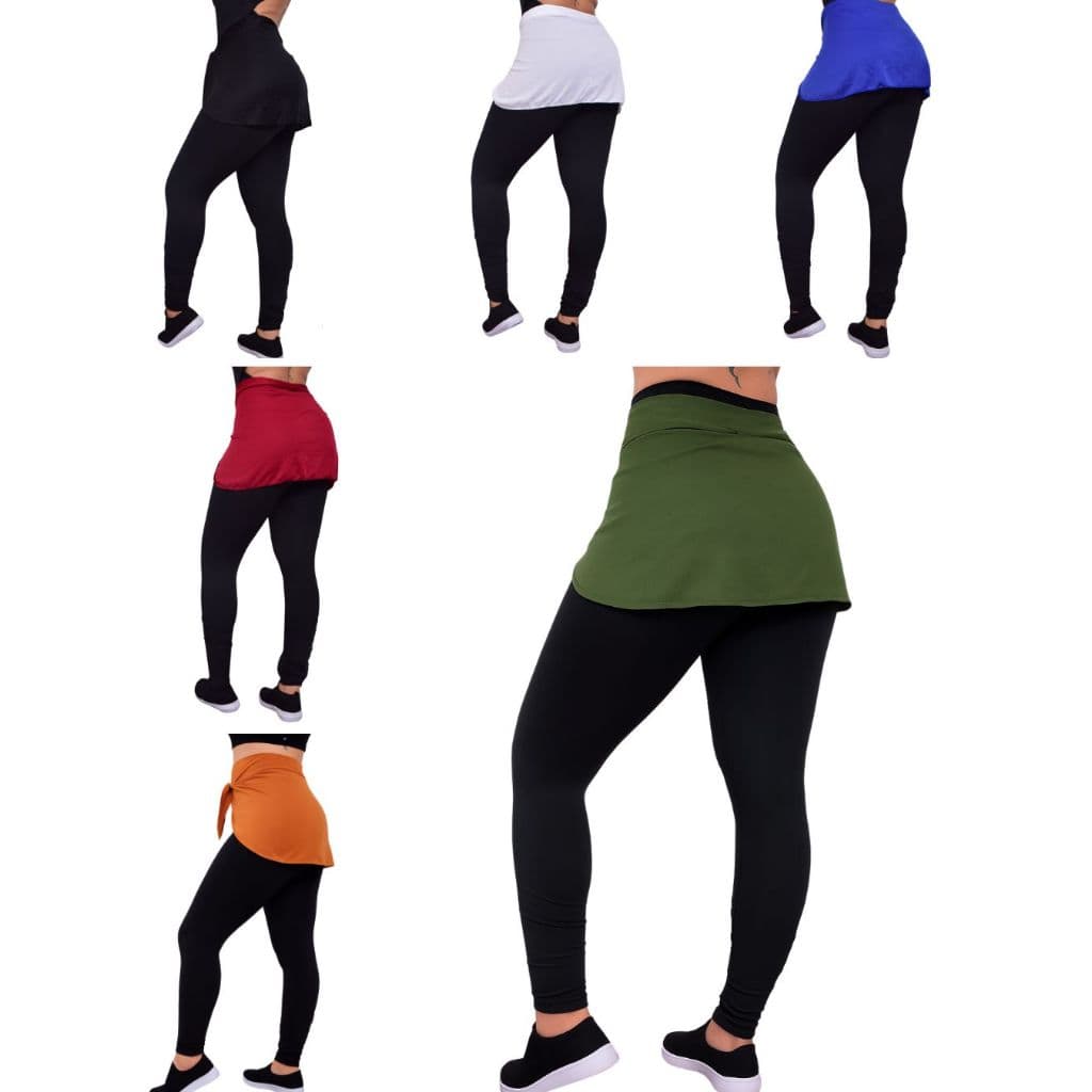 Kit 2 Tapa Bumbum Feminino para Academia Moda Fitness Estilo Saia