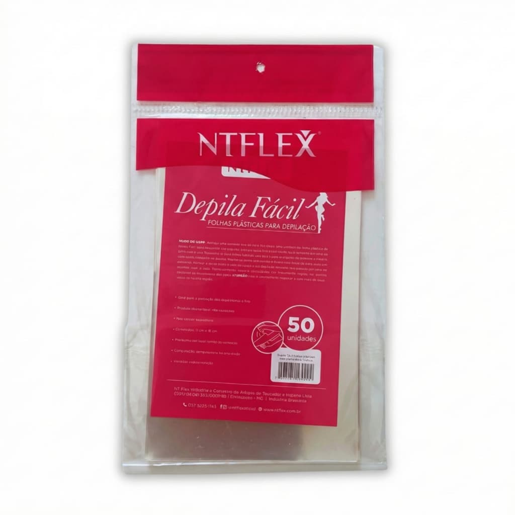 Folhas Plásticas Para Depilação Depila Fácil 50 Unidades Ntflex Profissional