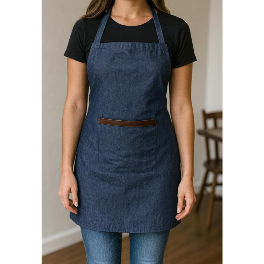 Kit 2 Avental Jeans Reforçado com Bolso Cafeteria Eventos Jardinagem Atendimento Cozinha