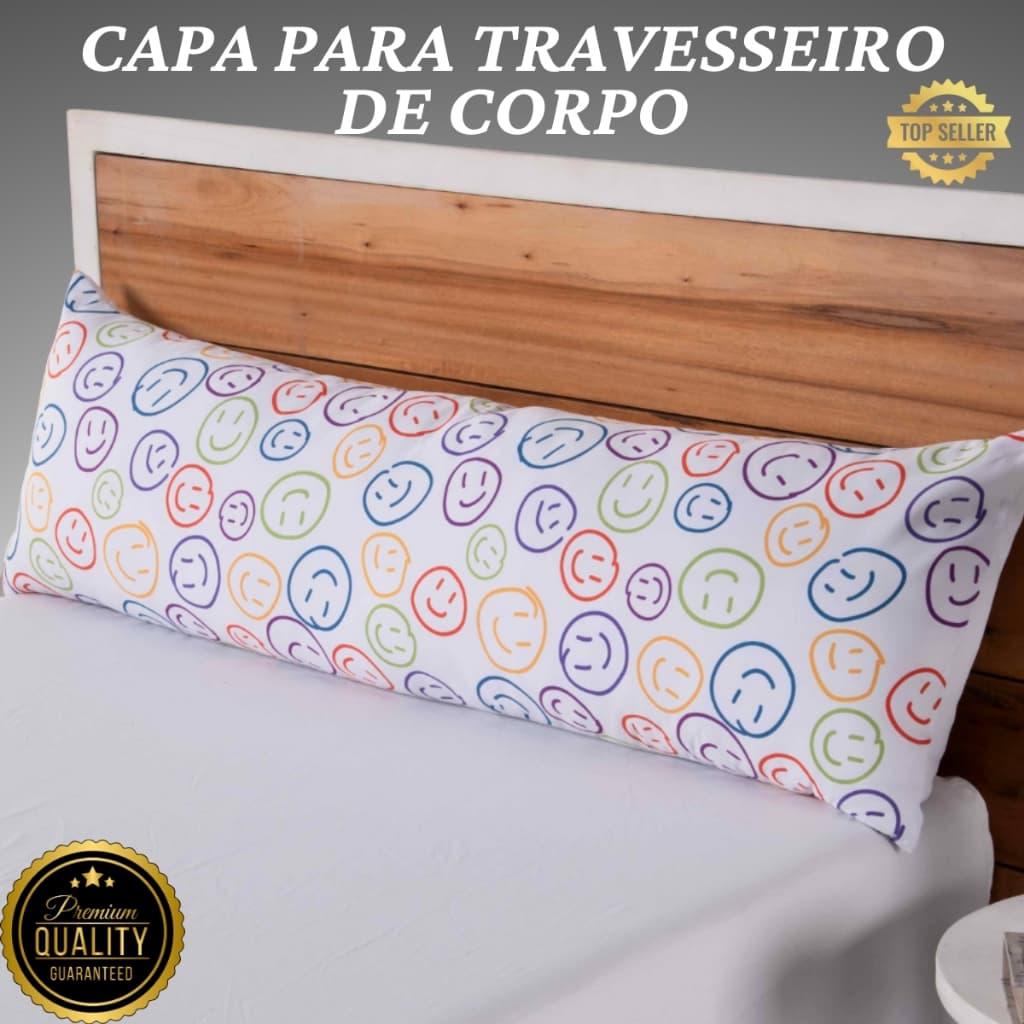 Capa de Travesseiro de Corpo 1.46cm x 46cm | Toque Macio, Conforto e Proteção