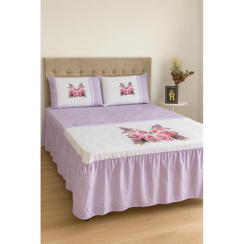COlCHA LENCOL CASAL PINTADA 3 peças 2,40 x 2,50 oxford