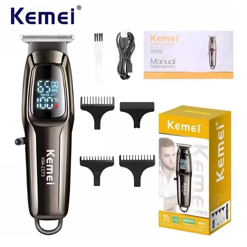 Maquina De Cortar Cabelo Recarregável Profissional Bivolt Kemei KM-2273
