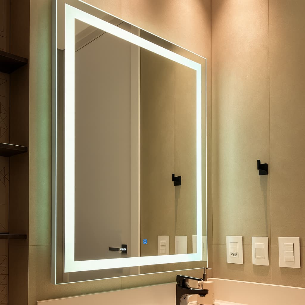 ESPELHO DECORATIVO LAPIDADO QUADRADO JATEADO 60 CM PARA QUARTOS BANHEIRO MAQUIAGEM POSTAGEM IMEDIATA