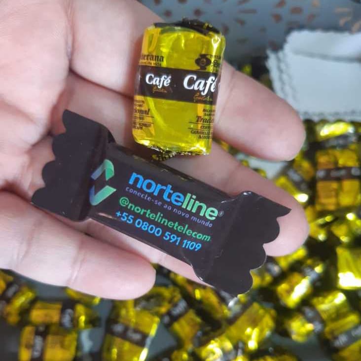 Kit Bala Personalizada de CAFÉ – O Mimo / Lembrancinha perfeito p/ encantar seus clientes com logo!
