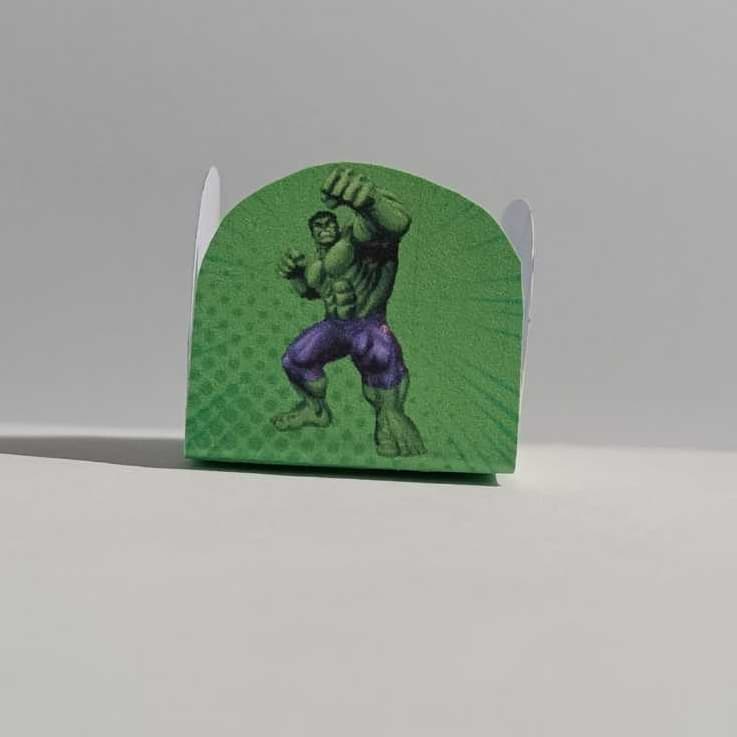 Forminhas pra Doces e Brigadeiros Personalizadas Hulk - Forminhas 4 Pétalas Personalizadas Hulk