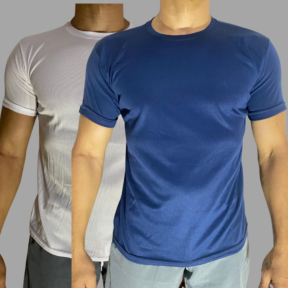 2 Camisas Masculina Tecido Colmeia Esportiva DryFit/academia/treino/corrrida/esporte ao ar livre