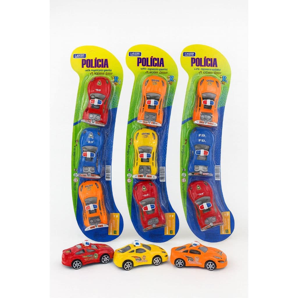 Brinquedo Kit 3 Carrinhos Fricção Carros Sport Car Disney Pixar Relâmpago Mcqueen/Coleção