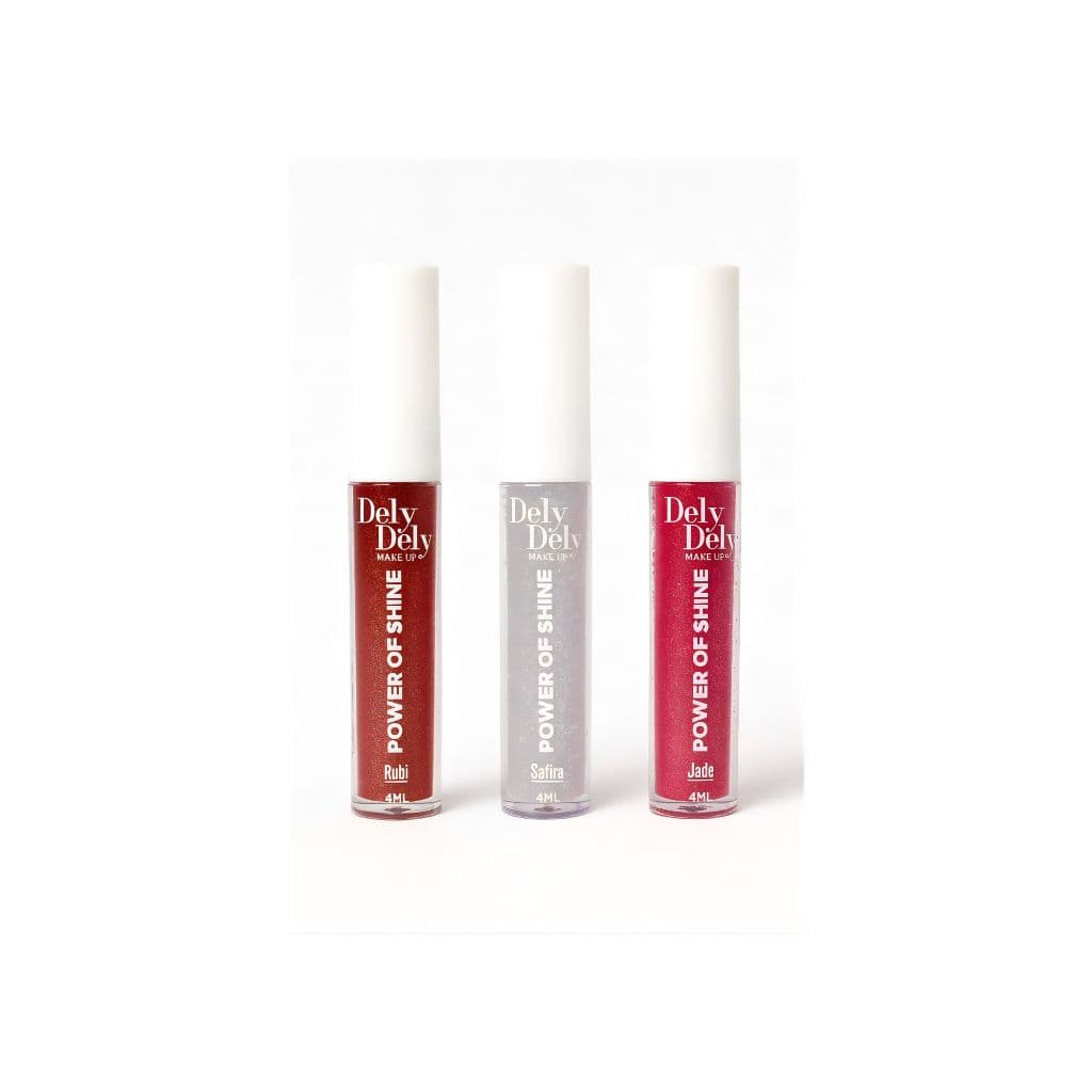 Gloss Power of Shine Dely Dely 4ml | Alto Brilho | Cores Rubi, Safira e Jade