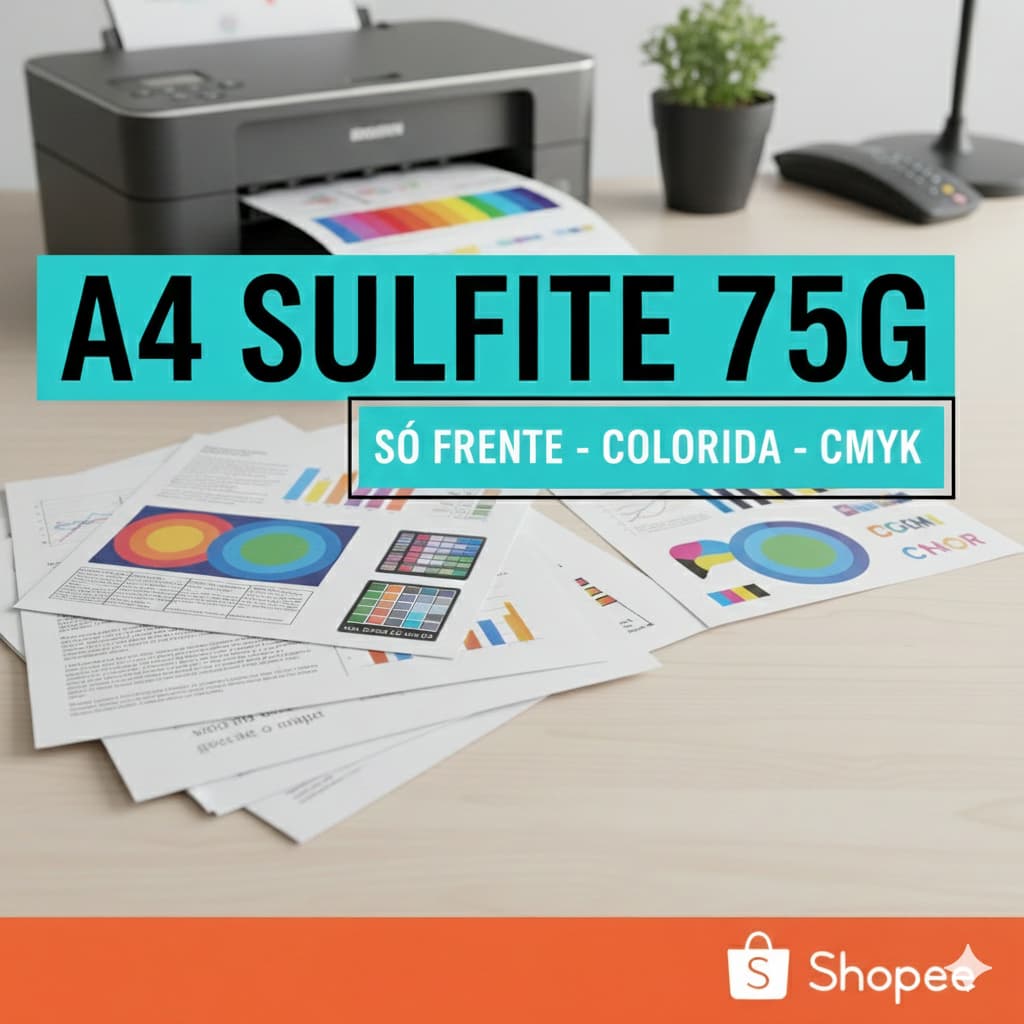 Impressão A4 Frente Colorida – Papel Sulfite 75g