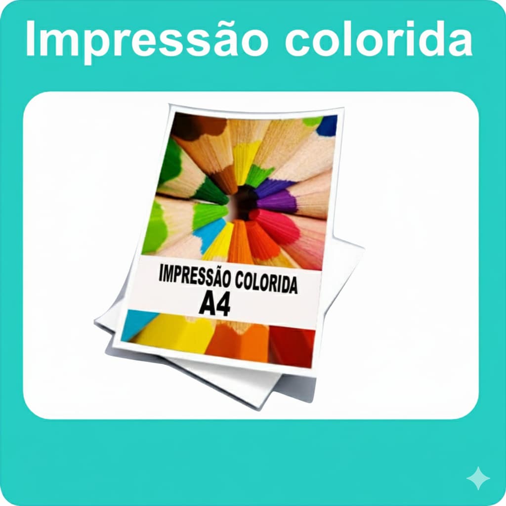 Impressão Colorida A4 – Frente Única – Documento/Arquivo