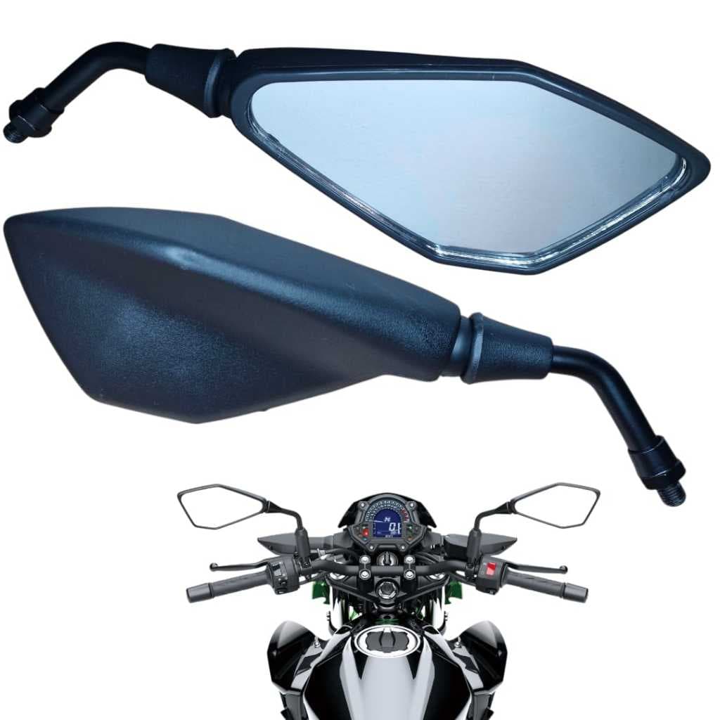 Retrovisor Z400 Haste Curta Rosca Honda Fixo