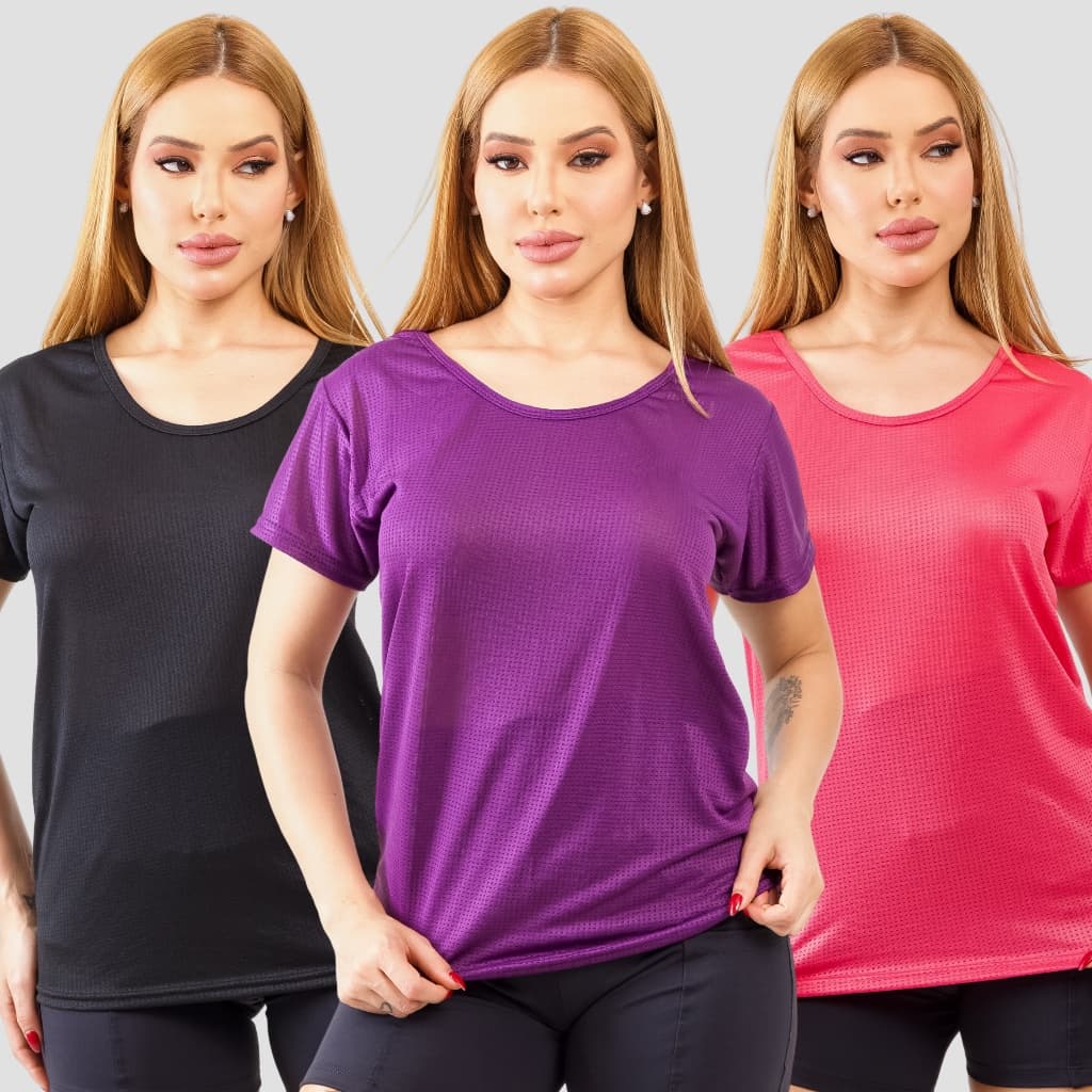 Camisa Academia Dry Fit Blusa Feminina Furadinha Fitness— Musculação e Treino