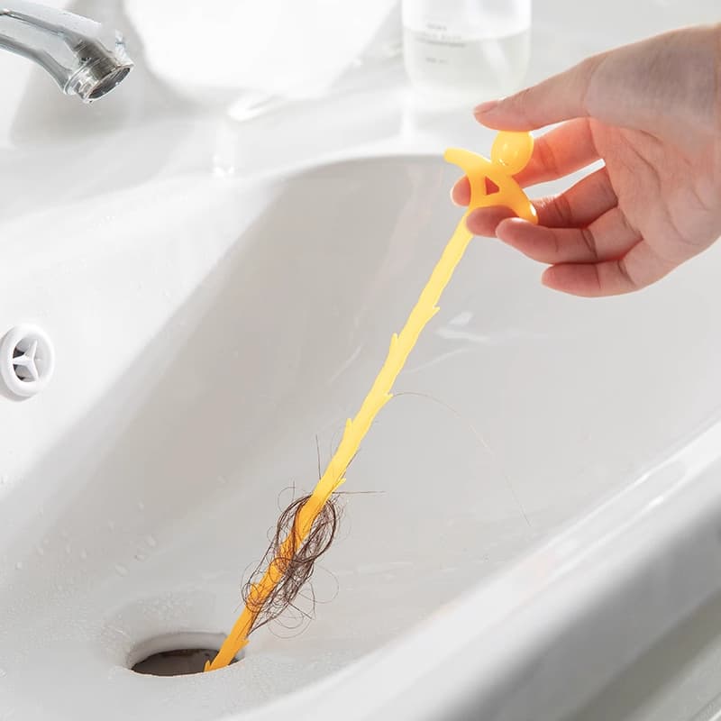 Desentupidor Coletor de Cabelos 51cm - Plástico Durável para Pia, Ralo, Banheira e Lavabo