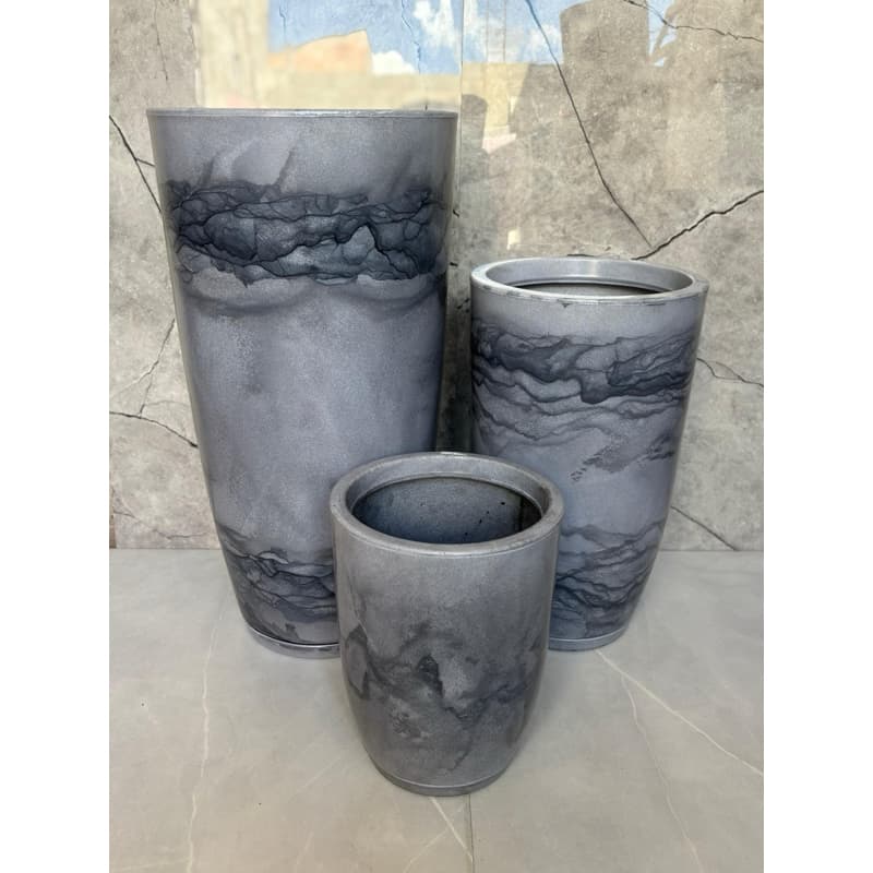 kit cone bojo marmorizado vaso para planta jardim vaso decorativo vaso moderno