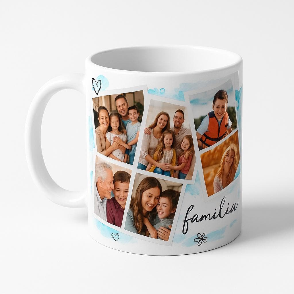 Caneca Personalizada Família com Foto Album de Fotos Nome Frase Familia do amor Family  325ml