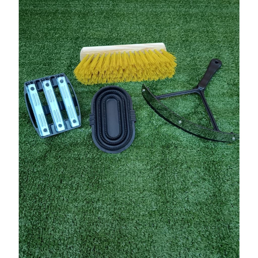 Limpeza Cavalo Rodo Raspador + Escova + 2 Raspadeiras