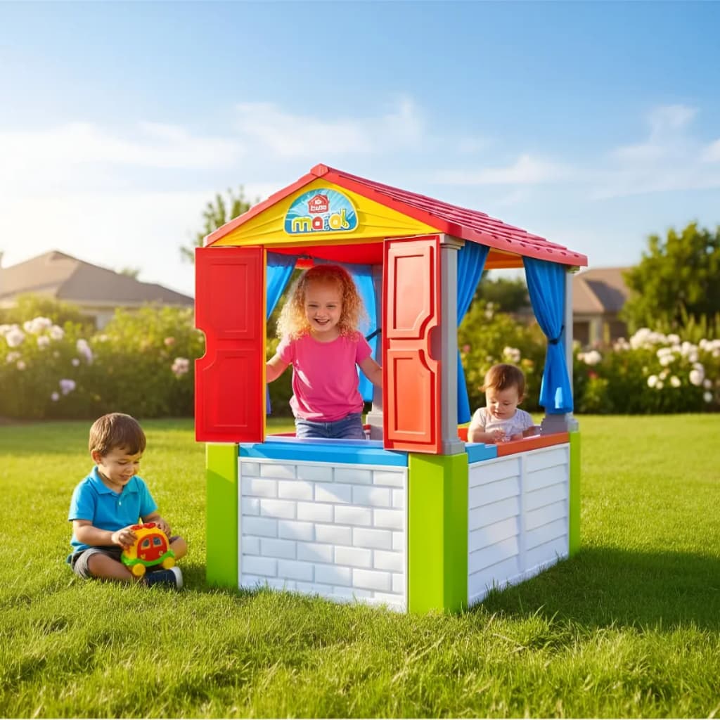 Casinha Para Brincar Menino Menina Mi Casita Colorida Rosa Maral Faz de Conta Infantil Brinquedo