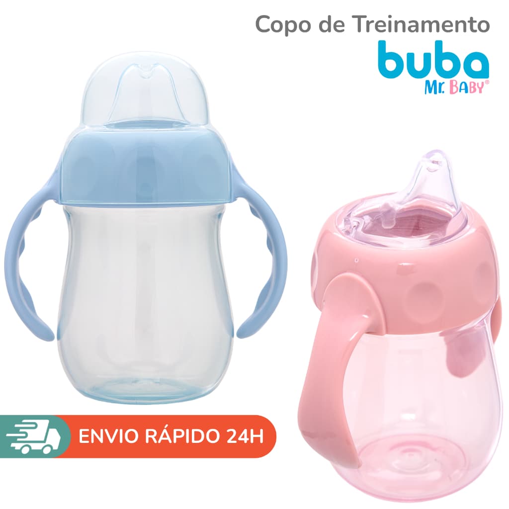 Copo para Bebê com Alça e Bico de Silicone 160ml Buba