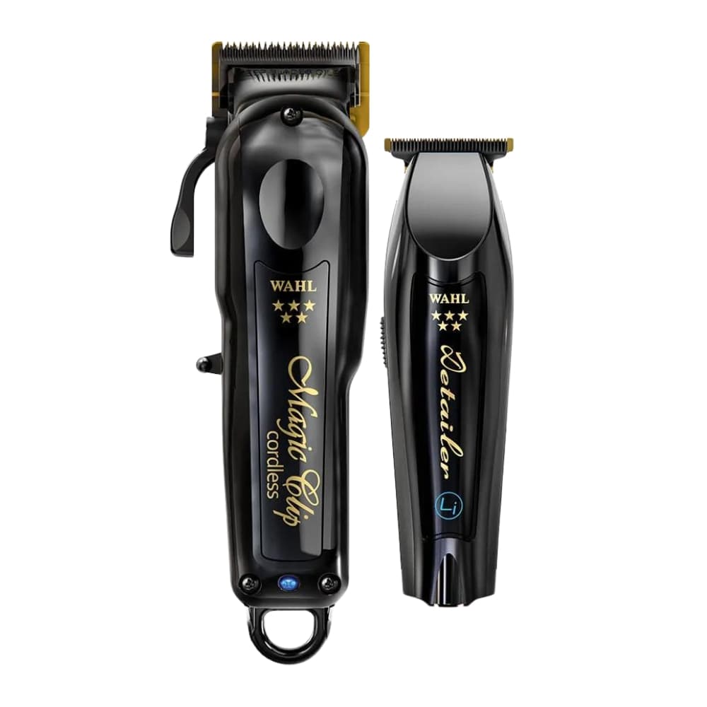 Wahl Kit Combo Maquina de Cortar Cabelo Magic Clip e Detailer Barber Sem Fio Bivolt, Motor 6.500 RPM