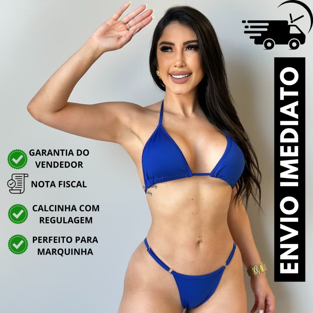 Biquíni De Fita Feminino Para Marquinha Cortininha Com Regulagem Envio Rápido