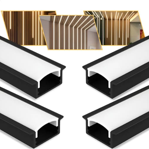 Perfil Led 24x7mm Embutir Alumínio 2m Slim Iluminação Moderna
