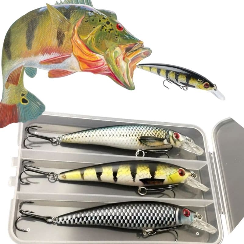kit 3 iscas Artificiais meia água 13,8cm  13 gramas, pesca de predadores como Robalo, tucunaré