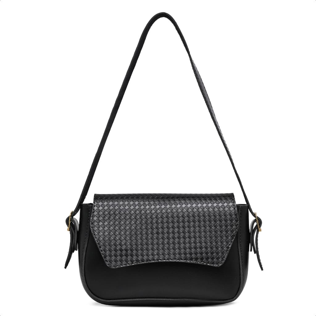 Bolsa Feminina Vega Trançada Elegante Baguete Alça Ombro Minimalista Tira Colo Promoção