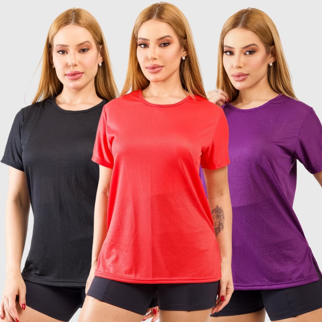Camisa Academia Feminina Blusa Dry Fit Feminina Furadinha- Tapa Bumbum