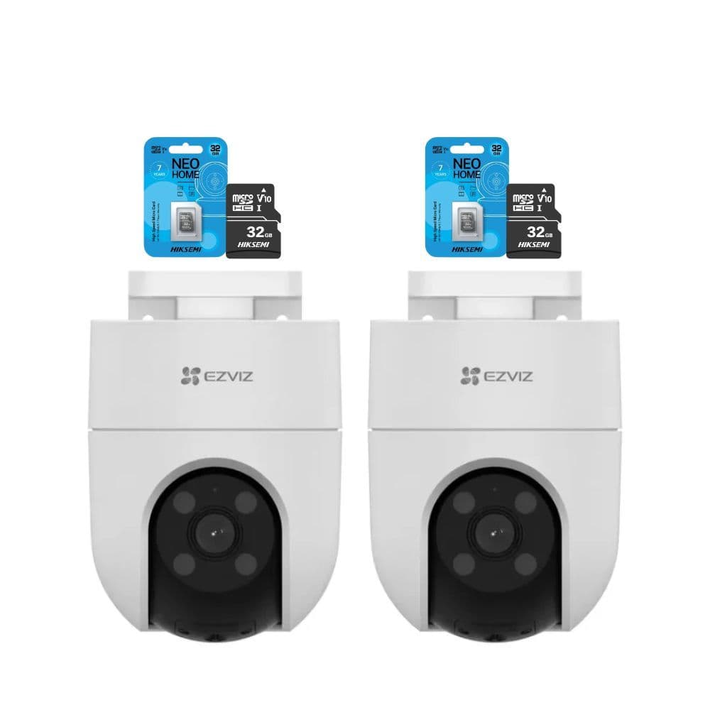 KIT 2 Câmeras Wifi Externa CS-H8c 1080p Ezviz + 2 Cartões MicroSD 32