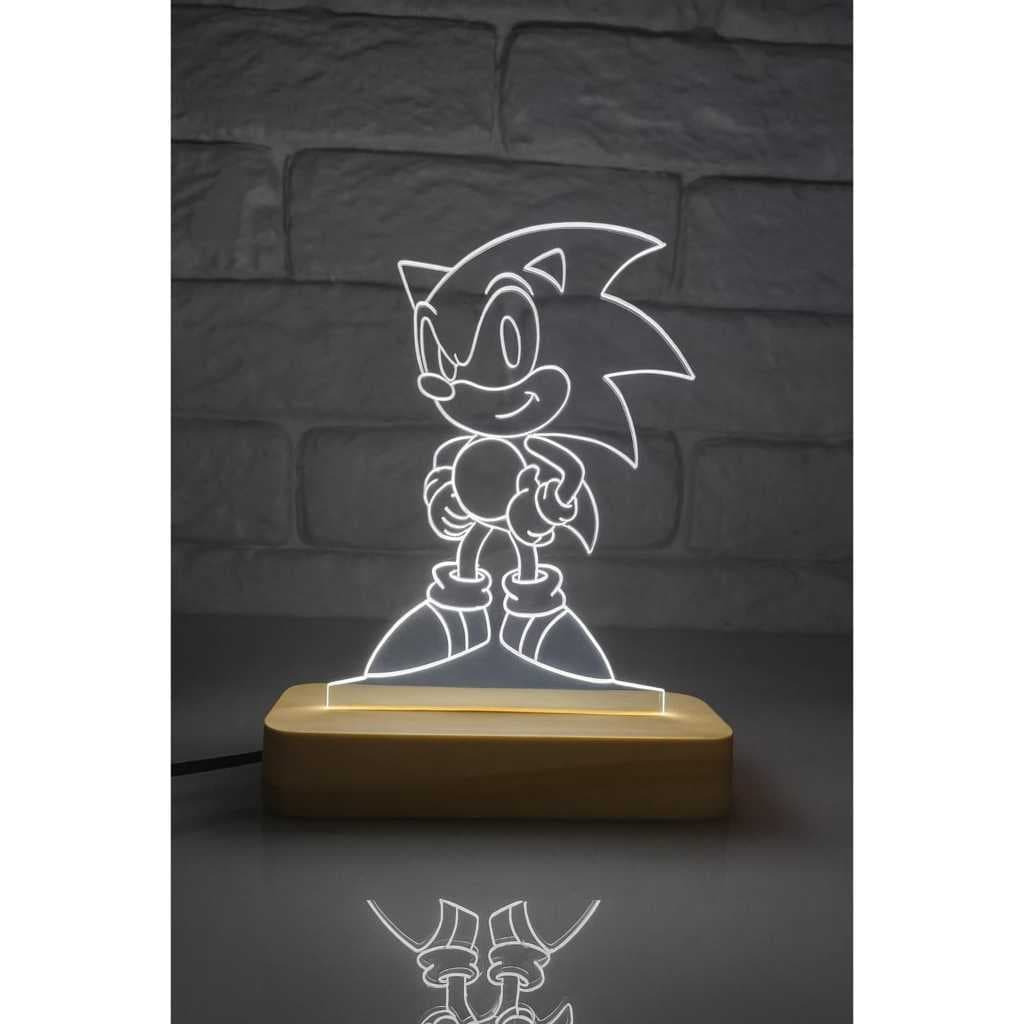 Luminária Led 3D Sonic Abajur Presente Criativo Decoração