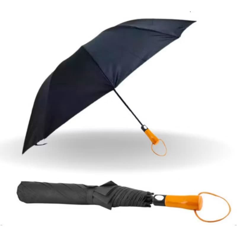 Guarda Chuva Masculino Automatico cabo de Madeira SZJ-021 envio imediata PRETO
